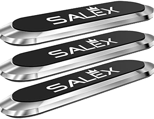 Experience Ultimate Versatility with SALEX 3-Pack Flat Black Magnetic Mounts – Ideal for Car Dashboard, Walls, and Fridges – Securely Hold Smartphones, Tablets, GPS Units, and Kitchen Utensils with Universal Compatibility – Strong Magnetic Grip, Residue-Free Adhesive, and Sleek Design for On-the-Go Organization – Elevate Your Productivity and Tidy Up Your Space Effortlessly