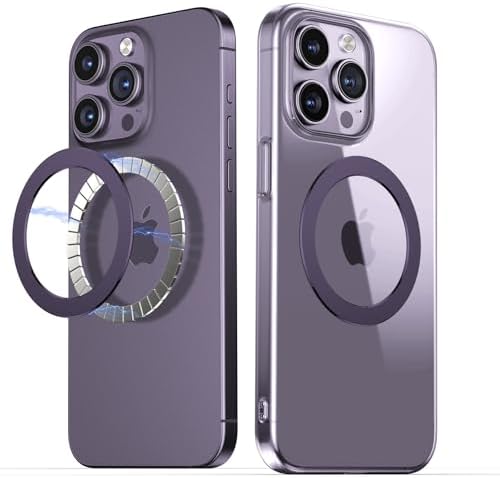 Elevate Your Wireless Charging Game with the Magnetic Ring Sticker for Mag Safe – 2 Pack Phone Magnet Upgrade for i Phone & Galaxy, Carbon Black – Superior Strength for Secure Attachment to Cases and Car Holders, Effortless Application & Enhanced Charging Speed