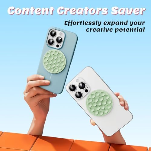 Transform Your Content Creation with the Ultimate Magnetic Phone Mount for Mag Safe Cases – Versatile Silicone Holder for i Phone & Android, Perfect for Selfies, Vlogging, and Shower Streaming – Trendy Light Blue Accessory for Tik Tok Creators and Influencers Seeking Effortless Hands-Free Use