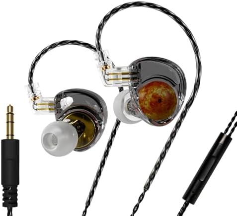 Unleash Superior Sound with ND Planet IEM Earphones – High-Fidelity Gaming and Music Earbuds Featuring 12 mm Dual Magnetic Drivers, Customizable Detachable 2-Pin Cable, and Advanced Noise Isolation for Audiophiles, DJs, and Musicians – Ultimate Comfort and Cross-Device Compatibility for Immersive Listening Experiences
