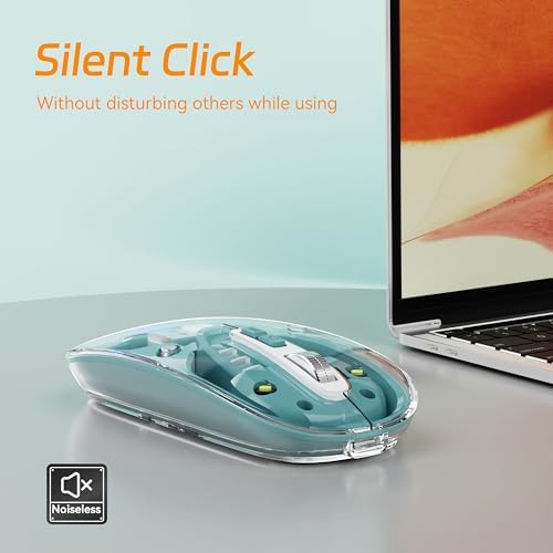 Experience Unmatched Versatility with the Uiosmuph Tri-Mode Bluetooth Mouse – Wireless, USB-C Rechargeable, and Quiet Click Design for Seamless Multi-Device Connectivity – Stylish Transparent Cover and Battery Level Indicator – Perfect for Laptops, Macs, and i Pads – Sleek Yellow Finish for Enhanced Productivity