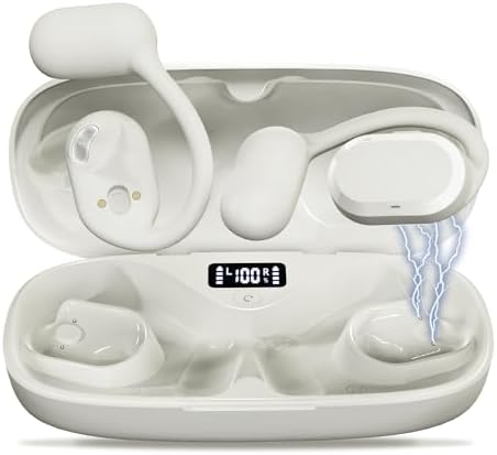 Open Ear True Wireless Earbuds – Cutting-Edge Bluetooth 5.4 Headphones with IP67 Waterproof Design and Advanced Dual DSP Noise Cancellation for Sports and Professional Use – Ultimate Comfort and Durability for All-Day Audio Enjoyment