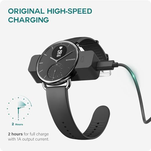 TUSITA 1 M Fast Charging Cable for Withings Scanwatch 2 & Light | Premium Durable Charger for Rapid Health Tracking | Essential Accessory for Effortless Power Management and Fitness Monitoring