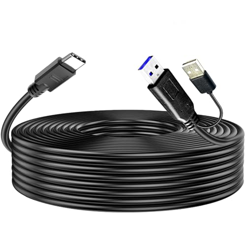 YOTETION 25 FT USB 3.0 A to C Cable – Ultra-Fast 5 Gbps Data Transfer & Universal Compatibility for Laptops, Smartphones, and Tablets – Durable, Flexible Length for Enhanced Charging and Seamless Connectivity