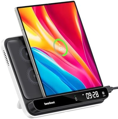 30 W Fast Wireless Charging Station for Samsung Galaxy Z Fold & Google Pixel Fold – Ultra-Fast Foldable Charger Stand with Enhanced Compatibility, Anti-Slip Stability, and Overheat Protection for Effortless Power-ups