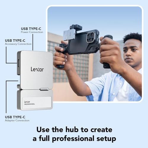 Elevate Your Connectivity with the Lexar Professional Go Portable USB-C Hub – Ultra-Compact 4-Port Design for Lightning-Fast Data Transfer Up to 10 Gbps – Perfect for Smartphones, PCs, Macs, and Tablets – Maximize Productivity On-the-Go!