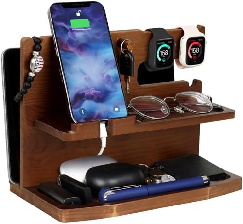 Premium 3-in-1 Wooden Charging Stand for i Phone 16/15/14/13/12 & Apple Watch – Ultimate Nightstand Organizer for Men – Ideal Gift for Dad, Husband, Boyfriend, or Son – Enhanced Speed & Compatibility with Air Pods – Perfect for Father’s Day, Anniversaries & Holidays – Stylish & Functional i Phone Charger Station for All Apple Devices – A Must-Have Tech Accessory for the Modern Man – Elevate Your Gifting with This Unique Natural Wood Design – Effortlessly Charge Your i Phone, Apple Watch, and Air Pods in One Sleek Station – Standby Mode Convenience Meets Aesthetic Appeal – Perfect for Home or Office Use – Impress Your Loved Ones with a Thoughtful and Practical Gift that Combines Style and Utility – The Go-To Choice for Apple Enthusiasts Seeking Quality & Performance in Charging Solutions.