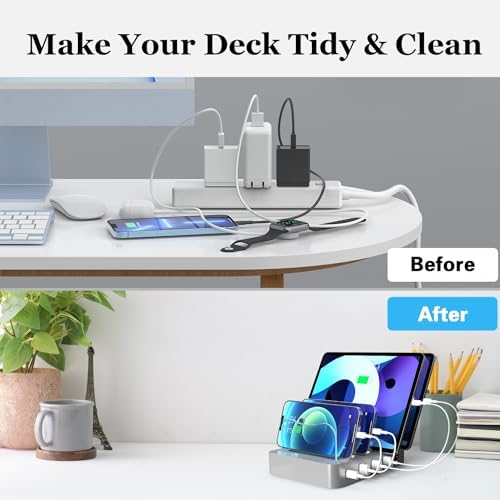 Ultimate 4-Port USB Fast Charging Station – Smart Multi-Device Dock for Phones & Tablets – Universal Charging Hub with Enhanced Safety Features – Sleek Design for Home & Office Efficiency – Rapid Power Delivery Solution