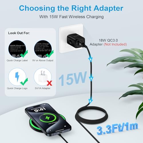 Samsung S25 Fast Wireless Charging Pad – 15 W Cordless Charger for Galaxy S24 Ultra, S23, S22, Z Fold 6, Flip 6 & Motorola razr+ 2024, Moto G Stylus 5 G – Sleek, Safe, and Efficient Charging Solution for Modern Devices