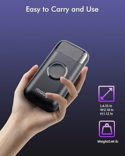 Miady 10000 m Ah 3-in-1 Portable Power Bank with 22.5 W Fast Charging – Premium USB-C & A Charger for Apple Watch, i Phone 16/15/14/13/12, Galaxy S24/S23/S22, and More – Compact Design with LED Display for Ultimate On-the-Go Convenience and Multi-Device Charging