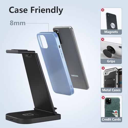 Revolutionary 3-in-1 Wireless Charging Station for Apple Devices – Ultra-Fast i Phone 16-11 Pro Max, Apple Watch, and Air Pods Dock – Sleek Design & Enhanced Safety Features for Effortless Power Management – Perfect Charging Solution for Modern Apple Enthusiasts (White)