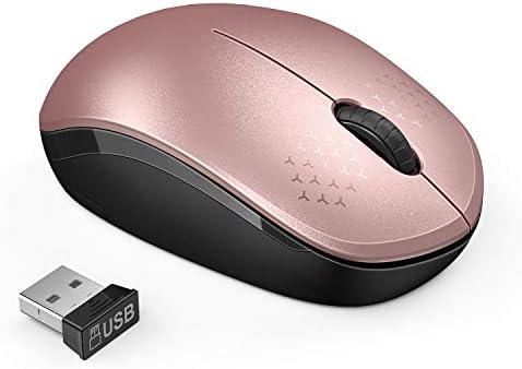 Light Blue Wireless Mouse – Ultra-Quiet 2.4 GHz Noiseless Computer Mouse with USB Receiver for Seamless Windows Experience – Portable, Ergonomic Design for Home, Office, or Travel
