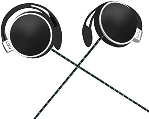 C-YOUNG Secure Fit Clip-On Earphones – Premium Over-Ear Stereo Headphones for Intense Workouts, Compatible with i Phone & Android – Lightweight, Sweat-Resistant with Built-in Microphone for Hands-Free Calls, Stylish Blue Design for Active Lifestyles