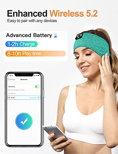 Fulext Bluetooth Sleep Headphones Headband – Ultimate Comfort for Side Sleepers, Thin HD Stereo Sound Quality – Ideal for Insomnia Relief and Travel Convenience – Perfect Gift for Men and Women – Enhanced Compatibility, Long-Lasting Battery Life for All Night Relaxation