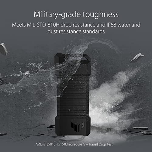 ASUS TUF Gaming A1 External M.2 NVMe SATA PCIe SSD Enclosure – Ultra-Fast USB-C Storage Solution with M.2 Q-Latch, IP68 Waterproof & Dustproof Design, Perfect for PS5 and Xbox Gamers, Enhanced Drop Resistance, Sleek Black Finish for Optimal Performance and Reliability