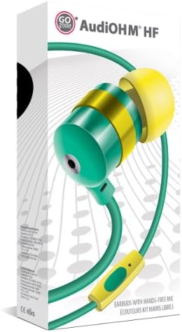 GOgroove Audi OHM HF Earbud Headphones – Superior Noise Isolating In-Ear Earphones with Deep Bass, Ergonomic Fit & Comfortable Gel Tips for All-Day Use – Perfect for Music Lovers, Commuters & Fitness Enthusiasts