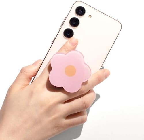 Vibrant Violet Daisy Mag Safe-Compatible Collapsible Phone Grip Stand – Stylish and Portable Mobile Accessory for Effortless Control and Enhanced Stability