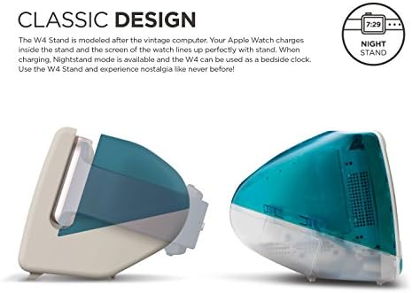 Elevate Your Charging Experience with the elago W4 Stand – Premium Compatibility for All Apple Watch Series 1-10 (38 mm to 46 mm) – Stylish, Durable, and Efficient Charging Dock for Smartwatches – Perfect for Nightstands, Desks, and Travel – Non-Slip Base for Stability and Elegance