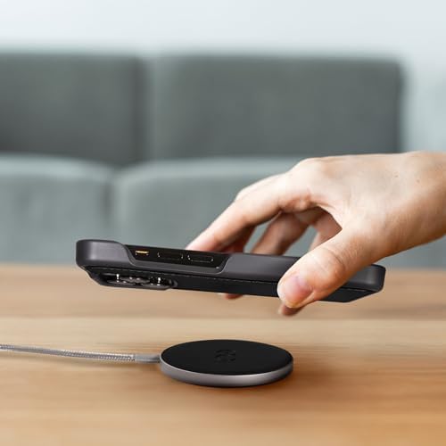Dreem Empower Magnetic Wireless Charger Pad – High-Speed Mag Safe & Qi-Certified Charging Solution with Premium Vegan Leather Finish in Coffee – Effortless Device Alignment & Enhanced Overheat Protection for a Stylish, Tangle-Free Experience