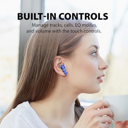 Clan K2 Bluetooth Earbuds for Kids – Safe Volume Limiting, Customizable Fit, and Low Latency for Gaming & Music – Stylish Wireless Earbuds in Blue for Ages 8-10, Enhanced Sound with 3 EQ Modes