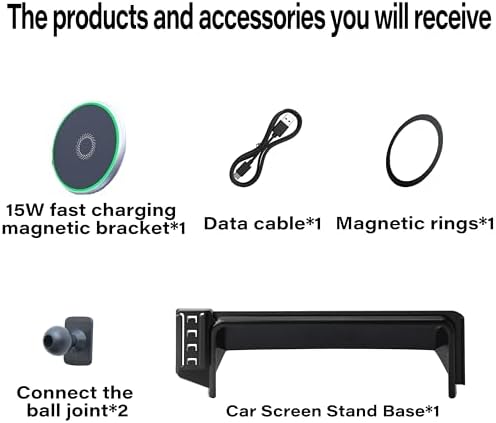 Experience the Future of Road Safety with the 15 W Fast Wireless Charging Car Phone Holder for Ford Bronco Sport 2021-2024 – Effortless 360-Degree Rotation & Secure Screen-Fixed Clip for Optimal Hands-Free Navigation – Tailored for 8-Inch Touch Screens – Your Essential Accessory for Uninterrupted Connectivity and Driving Comfort