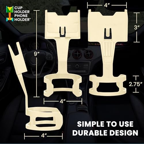 Smartphone Mounts for Cars or Trucks Made in USA by Cell Phone Seat, Universal Fit Including iPhone, Samsung, Android Cellphones, Wolf Gray Color, Hands-Free Compliant Cradle – Enhanced Compatibility and Speed