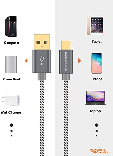 Compact USB C Cable Duo – 0.5 FT Braided Fast Charging Cables for Seamless Data Transfer | 3 A Power & 480 Mbps Speed | Ultimate Compatibility for Mac Book Air, Galaxy S22 Ultra, Stylus Pen, and More | Durable Design | Ideal for On-the-Go Connectivity
