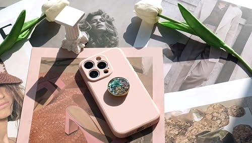 Chic Natural Abalone Shell Foldable Phone Grip – Magnetic Handle for Secure Smartphone & Tablet Handling, Stylish Accessory for Enhanced Portability and Aesthetic Appeal