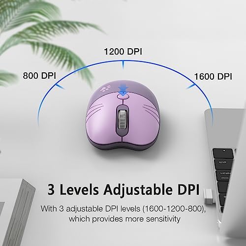Adorable Pink Cat Wireless Silent Mouse – 2.4 GHz Plug and Play Optical Companion for Laptop & PC – Compact, Noise-Free Design Perfect for Home, Office, and Study Sessions – Cute Cat-Themed USB Nano Receiver Included