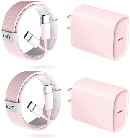 Unlock Rapid Charging Efficiency with the 20 W USB-C Power Adapter and 10 ft Cable – Ideal for i Phone 16, 15 Pro, and Galaxy S24 for Ultimate Portability and Convenience