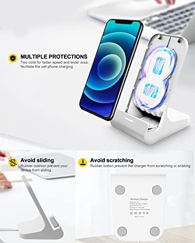 Ultra-Sleek Z1 Wireless Charging Stand – 10 W Fast Charger Compatible with i Phone 14/13/12 & Samsung Galaxy – Adjustable Viewing Angles, Overcharge Protection, and Modern Aesthetic for Effortless Charging Convenience