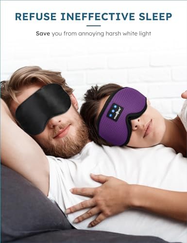 Ultimate Bluetooth Sleep Mask with High-Definition Sound: Perfect for Side Sleepers Seeking Unmatched Comfort and Entertainment – Experience Enhanced Connectivity, Crisp Audio, and Stylish Relaxation for Restful Nights and Mindful Moments – Ideal Gift for Music Lovers and Meditative Souls