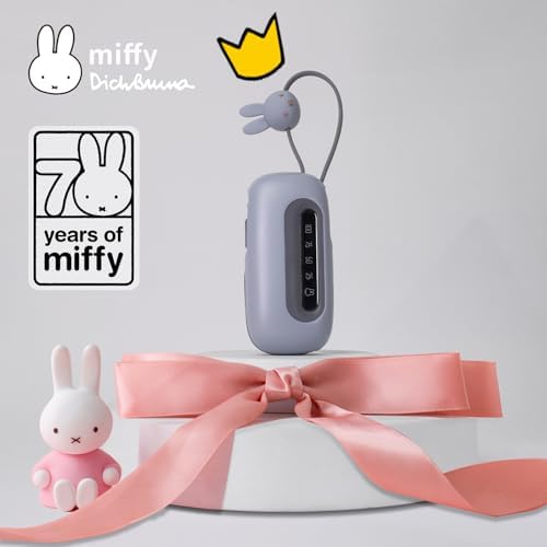 MIPOW Miffy 70 th Anniversary Edition Portable Power Bank Tube – 20 W Fast Charging with Dual Built-in Cables – Stylish and Compact Charger for i Phone & Android Devices – Perfect for On-the-Go Power Solutions and Collectors