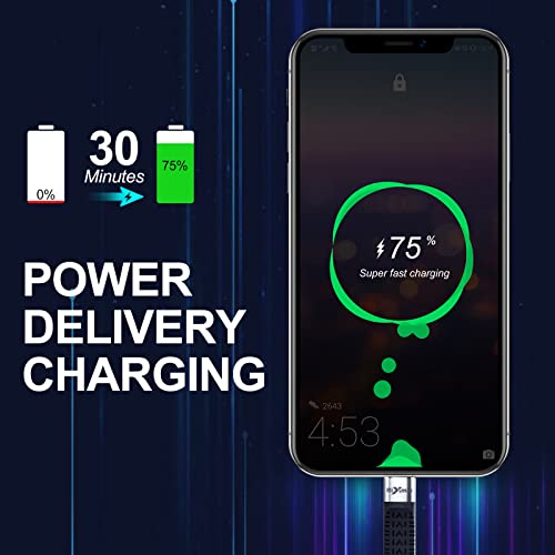 Ultra-Fast 40 Gbps USB4 Cable – Short USB C to USB C Connector for Thunderbolt 4/3 Devices, Exceptional 8 K Display Support & High-Speed Data Transfer for Seamless Connectivity and Visual Excellence