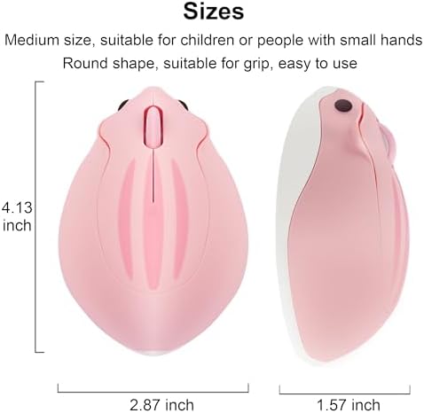 Adorable CHUYI Hamster Wireless Silent Mouse – 1200 DPI Lightweight Cordless Computer Mouse for Kids, Perfect Gift for Home, School & Travel – Fun & Functional Design in Light Blue