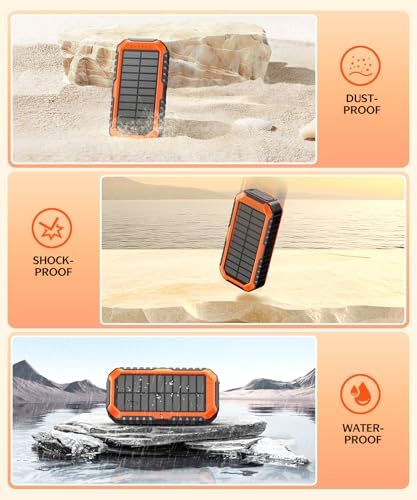 Ultimate 40000 m Ah Solar Power Bank with Hand Crank Generator – Versatile 22.5 W Fast Charger Featuring 6 Outputs, Built-in Cables, and Emergency Flashlight for Outdoor Enthusiasts – Reliable Charging Solution for Adventures and Blackouts