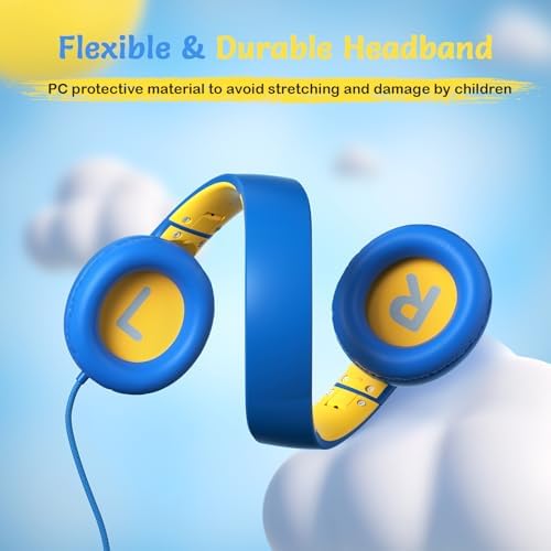 Comfortable Pink Headphones for Kids with Microphone – Safe Listening Technology at 85/94 d B, Foldable & Portable for School and Travel, Includes Stylish Carrying Case – Ideal for Young Girls Who Love Music and Learning