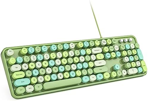 Illuminate Your Workspace with the Large Print Backlit Keyboard – Ergonomic USB Wired Multimedia Keyboard with Rainbow LED Lighting for Enhanced Comfort and Visibility on Windows PCs & Laptops