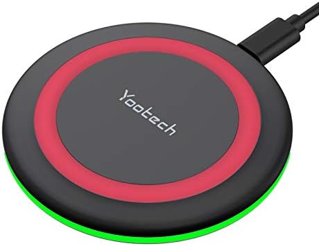 Yootech 10 W Max Fast Wireless Charging Pad – Universal Compatibility for i Phone 16 Series, Samsung Galaxy S22/S21/S20, and Air Pods Pro 2 – Sleek, Compact Design with Advanced Safety Features – Efficient Charging Solution for Home, Office, and Travel – Tangle-Free Power Experience without AC Adapter – Perfect for Modern Lifestyles