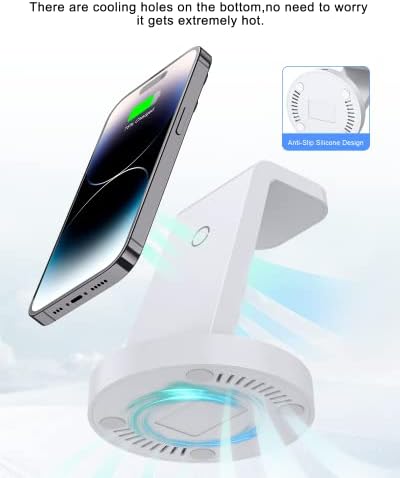 All-in-One 3-in-1 Wireless Charging Station for Apple Devices – Fast Charger Dock for i Phone 11-16 Pro Max, Apple Watch & Air Pods – Sleek, Compact Design with Enhanced Compatibility and Speed for Effortless Power Management