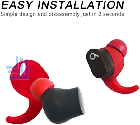 Upgrade Your Beats Studio Buds with Premium Silicone Ear Tips – Anti-Slip Comfort Grip Replacement Ear Hooks, 2 Pairs in Sleek Black for Enhanced Fit and Sound Quality
