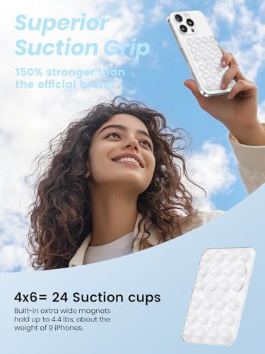 Klearlook Magnetic Suction Phone Mount Set – 4 Stylish Colors for Mag Safe Cases, Hands-Free Selfie Grip for Tik Tok & Content Creators, Lightweight & Portable, Secure Magnetic Attachment for Effortless Video Recording and Photography