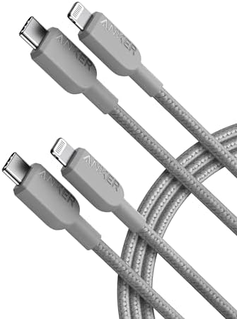 Anker 310 MFi Certified 6 FT USB C to Lightning Cable (2-Pack) – Premium Fast Charging Solution for i Phone 14 and More – Durable, High-Speed Performance for Seamless Connectivity and Extended Reach – Perfect for Home, Office, and On-the-Go Use
