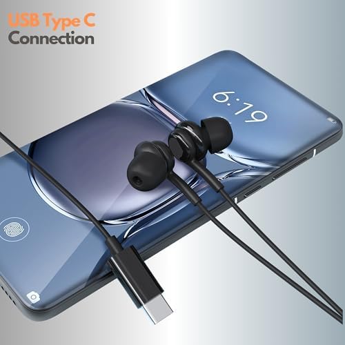 Betron USB-C Wired Earbuds: Immerse Yourself in High-Fidelity Sound with Seamless Compatibility for i Phone 15/16 & Samsung Galaxy – Experience Effortless Control, Noise Isolation, and Lightweight Comfort for Everyday Listening Excellence