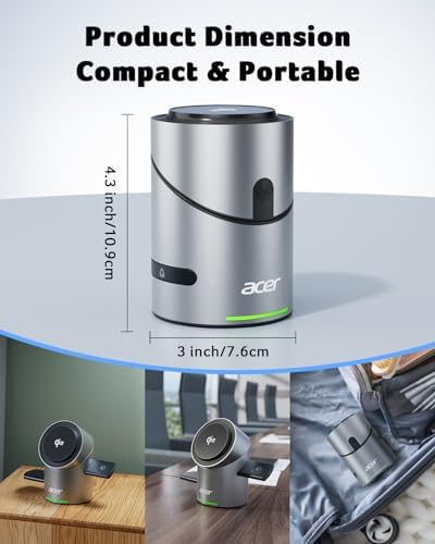 Acer Qi2 15 W 3-in-1 Wireless Charging Station for Apple Devices – Fast Magnetic Charger for i Phone 16, 15, 14, 13, 12, Apple Watch & Air Pods – Enhanced Stability & Smart Power Distribution, Compact Design for Home & Travel