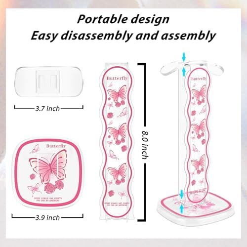 CamyCosy Headphone Holder for Desk, Gaming Headset & Earphone Stand with Tulip Flowers Pattern – Enhanced Compatibility and Speed