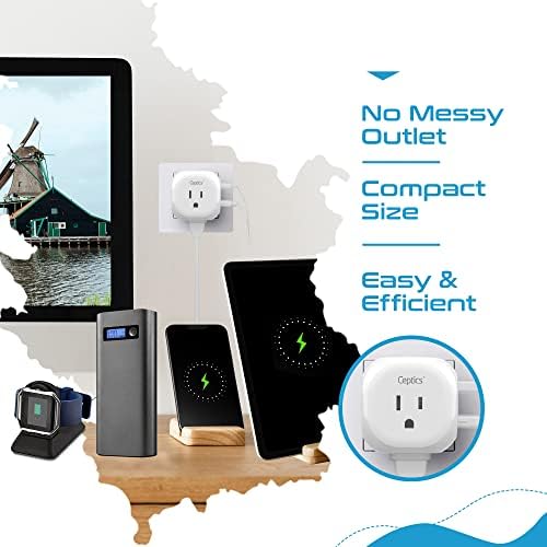 Ultra-Compact 5-in-1 Travel Power Adapter for India, Pakistan & More – Rapid Charge 3.1 Dual USB & USB-C Ports for Bangladesh & Maldives – Lightweight Design for Effortless Global Device Charging on Your Journeys