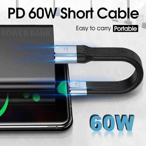Ultra-Fast 8.5-Inch USB C Cable – Thunderbolt 4 Type-C C to C with 40 Gbps Data Transfer & 240 W PD Fast Charging – 8 K@60 Hz Video Output Compatible with i Phone 16 Pro Max, Mac Books & External SSDs – Perfect for Travel & Efficient Workspaces