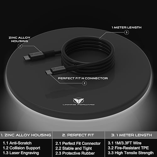 Experience Unmatched Connectivity with the Linking Forward 3 ft USB C Charger Cable – 100 W USB 3.0 E-Marker for i Phone 15, i Pad, Mac Book, Samsung Galaxy S24 Ultra & More – Superior 4 K@60 Hz Display and Fast Charging Efficiency. This high-performance USB C to USB C monitor cable is engineered for seamless data transfer and rapid charging, making it ideal for both professional and personal use. With its remarkable 100 W power delivery, you can power up your devices quickly while enjoying stunning visuals at 4 K@60 Hz on compatible displays. The durable construction ensures longevity, while versatile compatibility with leading brands like Apple and Samsung enhances your tech ecosystem. Elevate your digital experience whether you’re streaming, gaming, or working remotely with a reliable connection that keeps you productive and connected. The Linking Forward cable is your ultimate solution for fast, efficient, and high-quality connectivity.