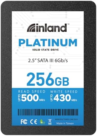 Transform Your Tech with INLAND Platinum 1 TB SATA III SSD – Ultra-Fast 2.5″ Solid State Drive Featuring Advanced TLC 3 D NAND for Superior Performance and Reliability, Ideal for Gamers and Creatives